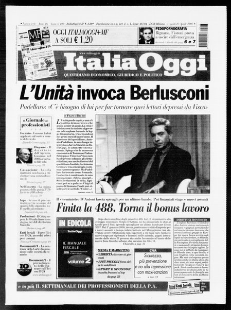 Italia oggi : quotidiano di economia finanza e politica